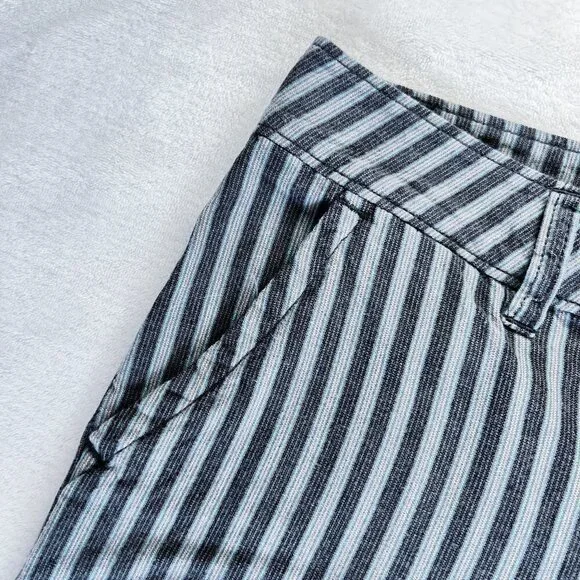 Women's Lilu Brand Bermuda Shorts | Gray Striped | Size 5 | 100% Cotton - Picture 6 of 13